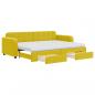 Preview: Tagesbett Ausziehbar mit Schubladen Gelb 80x200 cm Samt