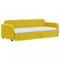 Preview: Tagesbett Ausziehbar mit Schubladen Gelb 80x200 cm Samt