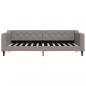 Preview: Tagesbett mit Matratze Taupe 90x200 cm Stoff