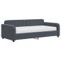 Preview: Tagesbett mit Matratze Dunkelgrau 90x190 cm Samt