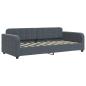 Preview: Tagesbett mit Matratze Dunkelgrau 90x190 cm Samt