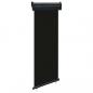 Preview: ARDEBO.de - Balkon-Seitenmarkise 65x250 cm Schwarz
