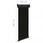 Preview: Balkon-Seitenmarkise 65x250 cm Schwarz