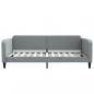 Preview: Tagesbett Ausziehbar mit Schubladen Hellgrau 100x200 cm Stoff