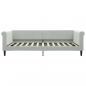 Preview: Tagesbett Ausziehbar mit Schubladen Hellgrau 100x200 cm Samt