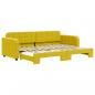 Preview: Tagesbett Ausziehbar Gelb 80x200 cm Samt