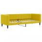 Preview: Tagesbett Ausziehbar mit Matratzen Gelb 80x200 cm Samt