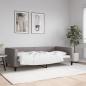 Preview: ARDEBO.de - Tagesbett Taupe 100x200 cm Stoff