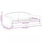 Preview: Tagesbett Schwarz 90x190 cm Stoff
