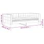 Preview: Tagesbett mit Matratze Schwarz 90x190 cm Samt