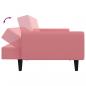 Preview: Schlafsofa 2-Sitzer Rosa Samt
