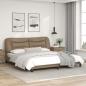 Preview: Bettgestell mit Kopfteil Cappuccino-Braun 180x200 cm Kunstleder