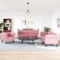 Preview: 3-tlg. Sofagarnitur Rosa Samt