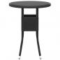 Preview: 3-tlg. Bistro-Set Poly-Rattan und Hartglas Schwarz