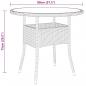 Preview: 3-tlg. Bistro-Set Poly-Rattan und Hartglas Schwarz