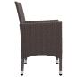 Preview: 3-tlg. Bistro-Set Poly-Rattan und Hartglas Braun