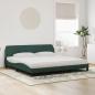 Preview: Bett mit Matratze Dunkelgrün 200x200 cm Samt
