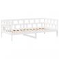 Preview: Tagesbett Set mit Dach Weiß 90x190 cm Massivholz Kiefer