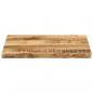 Preview: Tischplatte mit Baumkante 60x40x3,8 cm Raues Mango Massivholz