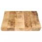Preview: Tischplatte mit Baumkante 60x40x3,8 cm Raues Mango Massivholz