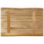 Preview: Tischplatte mit Baumkante 60x40x3,8 cm Raues Mango Massivholz