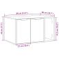 Preview: Katzenklo Grau Sonoma 80x50x45 cm Holzwerkstoff