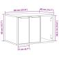 Preview: Katzenklo Altholz-Optik 60x40x40 cm Holzwerkstoff
