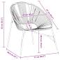 Preview: Gartenstuhl in Ei-Form Schwarz und Hellgrau Poly Rattan