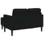Preview: 2-Sitzer-Sofa mit Chaiselongue L-Form Schwarz 125 cm Stoff