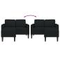 Preview: 2-Sitzer-Sofa mit Chaiselongue L-Form Schwarz 125 cm Stoff