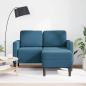 Preview: 2-Sitzer-Sofa mit Chaiselongue L-Form Blau 125 cm Samt