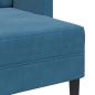 Preview: 2-Sitzer-Sofa mit Chaiselongue L-Form Blau 125 cm Samt