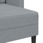 Preview: 2-Sitzer-Sofa mit Chaiselongue L-Form Hellgrau 125 cm Stoff