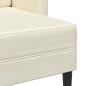 Preview: 2-Sitzer-Sofa mit Chaiselongue L-Form Creme 125 cm Samt