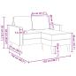Preview: 2-Sitzer-Sofa mit Chaiselongue L-Form Creme 125 cm Samt