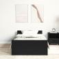 Preview: Bettgestell ohne Matratze Schwarz Eichen-Optik 100x200 cm