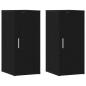 Preview: Schuhschränke 2 Stk. Schwarz Eichen-Optik 32x35x70 cm