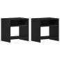 Preview: Nachttische 2Stk. Schwarz Eichen-Optik 40x30x40cm Holzwerkstoff