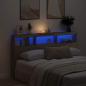 Preview: ARDEBO.de - LED-Kopfteil mit Ablagen Artisan-Eiche 180x17x102 cm