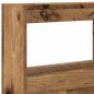 Preview: LED-Kopfteil mit Ablagen Altholz-Optik 140x17x102 cm