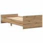 Preview: Bettgestell ohne Matratze Artisan-Eiche 75x190 cm Holzwerkstoff
