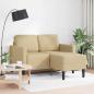 Preview: 2-Sitzer-Sofa mit Chaiselongue L-Form Hellgrün 125 cm Leinen