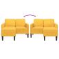 Preview: 2-Sitzer-Sofa mit Chaiselongue L-Form Hellgelb 125 cm Leinen