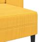 Preview: 2-Sitzer-Sofa mit Chaiselongue L-Form Hellgelb 125 cm Leinen