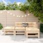 Preview: ARDEBO.de - 4-tlg. Garten-Lounge-Set Massivholz Kiefer