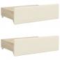 Preview: Tagesbett Ausziehbar mit Schubladen Creme 90x200 cm Kunstleder
