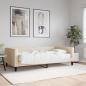 Preview: ARDEBO.de - Tagesbett mit Matratze Creme 100x200 cm Stoff