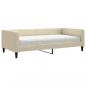 Preview: Tagesbett mit Matratze Creme 100x200 cm Stoff