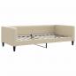 Preview: Tagesbett mit Matratze Creme 100x200 cm Stoff