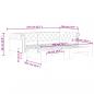 Preview: Tagesbett Ausziehbar Creme 90x200 cm Kunstleder